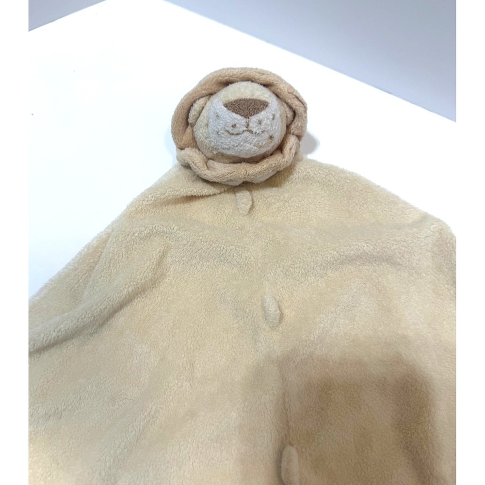 Angel Dear Baby Security Blanket Beige Tan Lion Sleeping Lovey Plush Stuffed - Picture 3 of 7